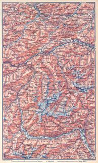 Austria 1911 Otztaler 200 Historical Old Map Alps Österreich