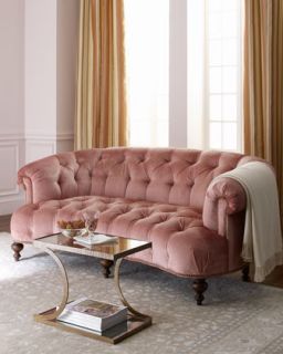 Old Hickory Tannery Brussel Blush Tufted Sofa   