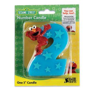 Sesame Street Elmo Number 2 Birthday Cake Candle Toys