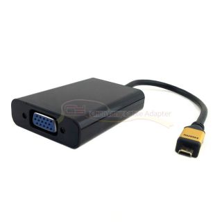 Micro HDMI to VGA Projector Adapter with Power Audio for Window 8