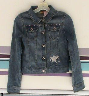 HIGH SCHOOL MUSICAL Embroidered and Sequined Stretch Denim Jacket Sz L