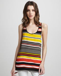 Fifteen Twenty Striped Silk Tank   