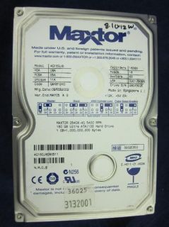 Lot of 4 Maxtor 4G160J8 160GB 5400RPM Ultra ATA/133 IDE Hard Drives