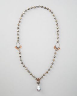 wendy brigode long pearl pendant necklace 32 l