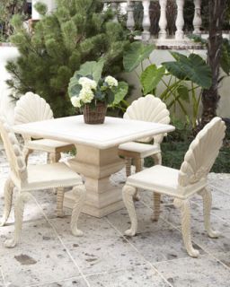 Outdoor Structured Table & Shell Back Chair   