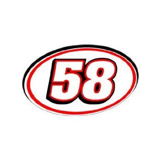 58 Number   Jersey Nascar Racing Window Bumper Sticker  