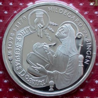 Germany Silver Coin 10 MarkHildegard Von Bingen1998