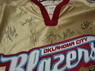 Team Autograph Oklahoma City OKC Blazers Hockey Jersey