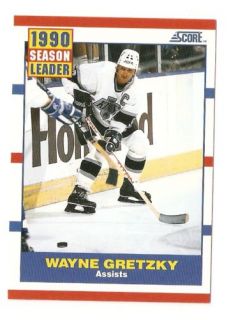 1990 91 Wayne Gretzky Score Hockey Trading Card 352