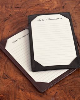 Crane & Co. Personalized Jotter Cards & Leather Holder   