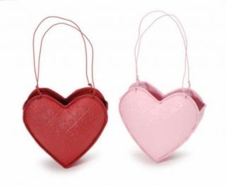 Valentine Wedding Favors Embossed Tin Heart Baskets