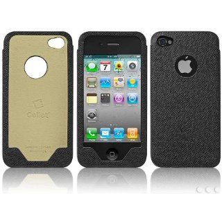Cellet Black Premium Leather Case For Apple iPhone 4 Cell