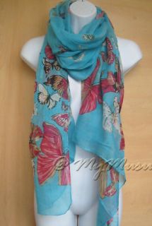 Multiple Butterfly Print Womens Scarf Ladies Nice Festive Fashion