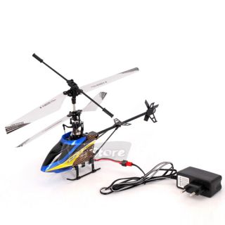  RC Remote Control Helicopter 4 Channel 4CH Metal Blue Toys Heli F502C