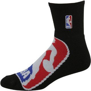  BIG NBA Logo Black Quarter Socks Size Large 8 13