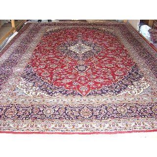  9x13 Hand Knotted Kashan Persian Rug   137x97