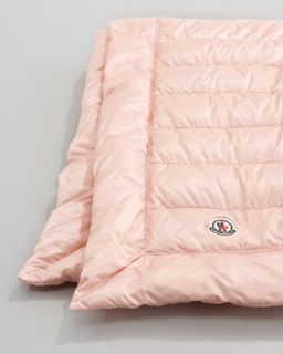 Z0WX0 Moncler Packable Quilted Blanket, Light Pink
