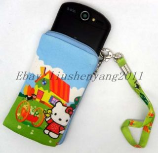 New Hello kitty Multi Purpose Mobile Cell Phone Bag Nylon Case Pouch 7