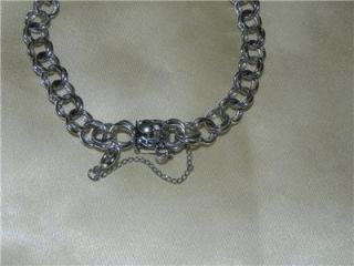 Vintage Sterling Silver Charm Bracelet w/o Charms~Nice & Heavy w