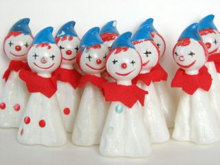  10 Vintage Radiant CLOWN Christmas Light Covers Circus Childrens Party