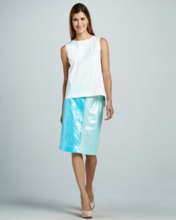 Lafayette 148 New York Trapeze Top & Beaded Colorblock Skirt   Neiman