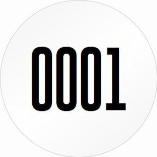 Custom Asset Label With Numbering, 3 Circle Reflective