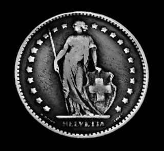 ONE Rare Switzerland Coin Swiss Helvetia 1920 B 1 Silver Franc