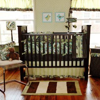 My Baby Sam 3 Piece Paisley Splash Crib Bedding Set, Lime