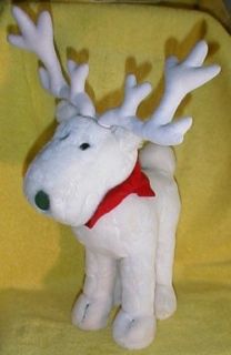 Vintage White Reindeer 12 Plush by Schmid Kathy Heck 1986
