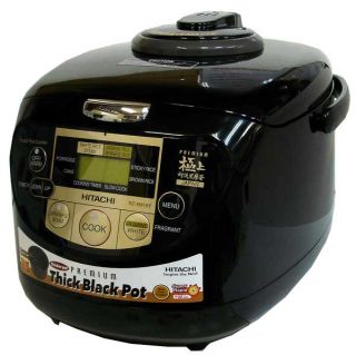 Hitachi Rice Cooker RZ XM10Y Black Warmer Steamer 5 5 Cups 220 240V