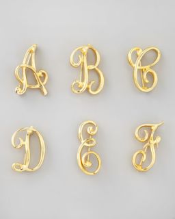 kenneth jay lane golden initial pin $ 50 more colors available