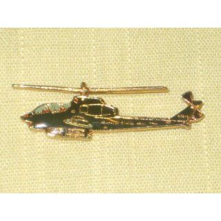 Vintage Enamel Gold Tone  United States Army  Helicopter