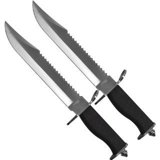 Set of 2 Jungle Master 15 inch Hunting Knife Set Sports