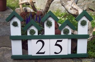 Home Address Sign   Green   White Picket Fence   Great House Warming