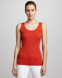 Magaschoni Cashmere Ribbed Tank   