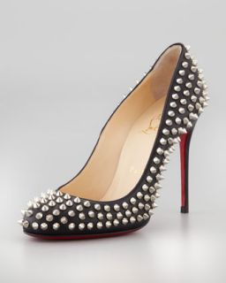 Christian Louboutin Fifi Spikes Red Sole Pump, Black   