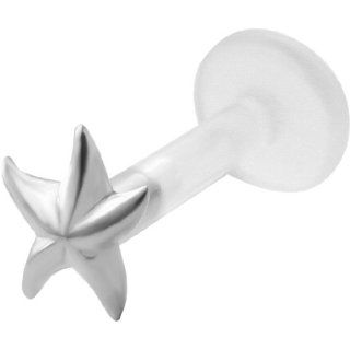 Tiny Starfish Tragus Earring 18 gauge Starfish BioFlex