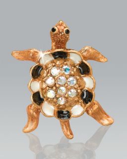 Y1JZQ Jay Strongwater Turtle with Pave Shell Tack Pin