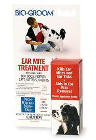 Bio Groom EAR MITE TREATMENT for Dogs, Cats, Rabbits, etc. 1 oz