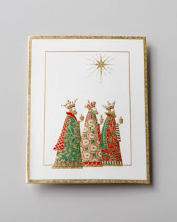 Caspari 50 Three Wise Men Embossed Christmas Cards   
