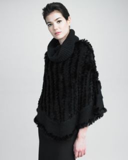 Pologeorgis Knitted Mink Fur Poncho   