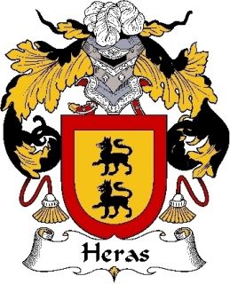 Family Crest 6 Decal  Spanish  Heras or Hera