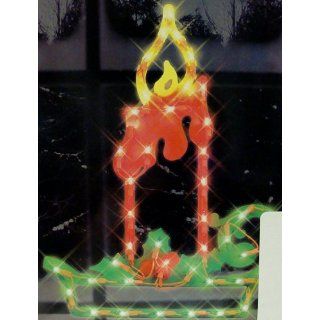 18 Lighted Christmas Candle Window or Yard Silhouette