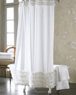 Matouk Newport Monogrammed Shower Curtain   