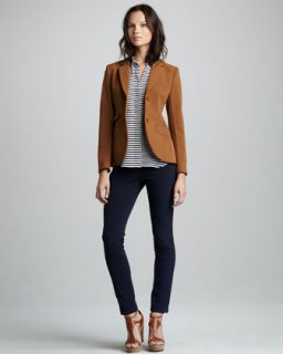 Theory Parmenia Crepe Blazer, Duria Striped Sleeveless Blouse & Dantey