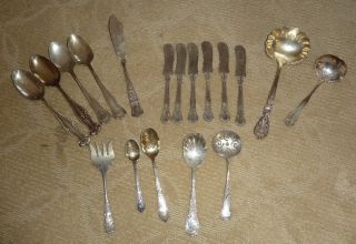Mixed Lot of Antique Silverware, 1+ Pound, All Marked STERLING