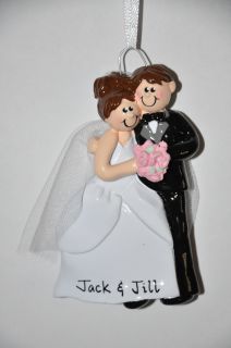 Christmas Ornaments Wedding Couple Just Married Free Personalization