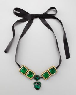 Y1ERG Marni Crystal Drop Ribbon Necklace