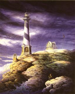 Cape Hatteras Carolina Lighthouse Signed Art by Souders