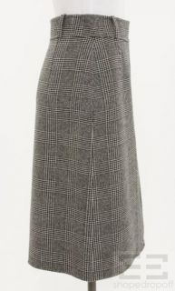 CH Carolina Herrera Black White Tweed Skirt Size 4